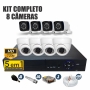Kit CFTV Completo 8 Câmeras AHD 720p DVR 8 Canais