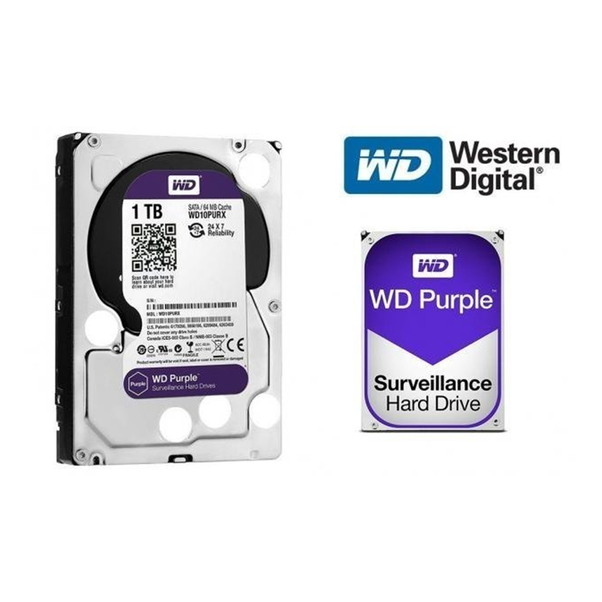 HD 1TB Interno 3.5" SATA WD Purple Surveillance