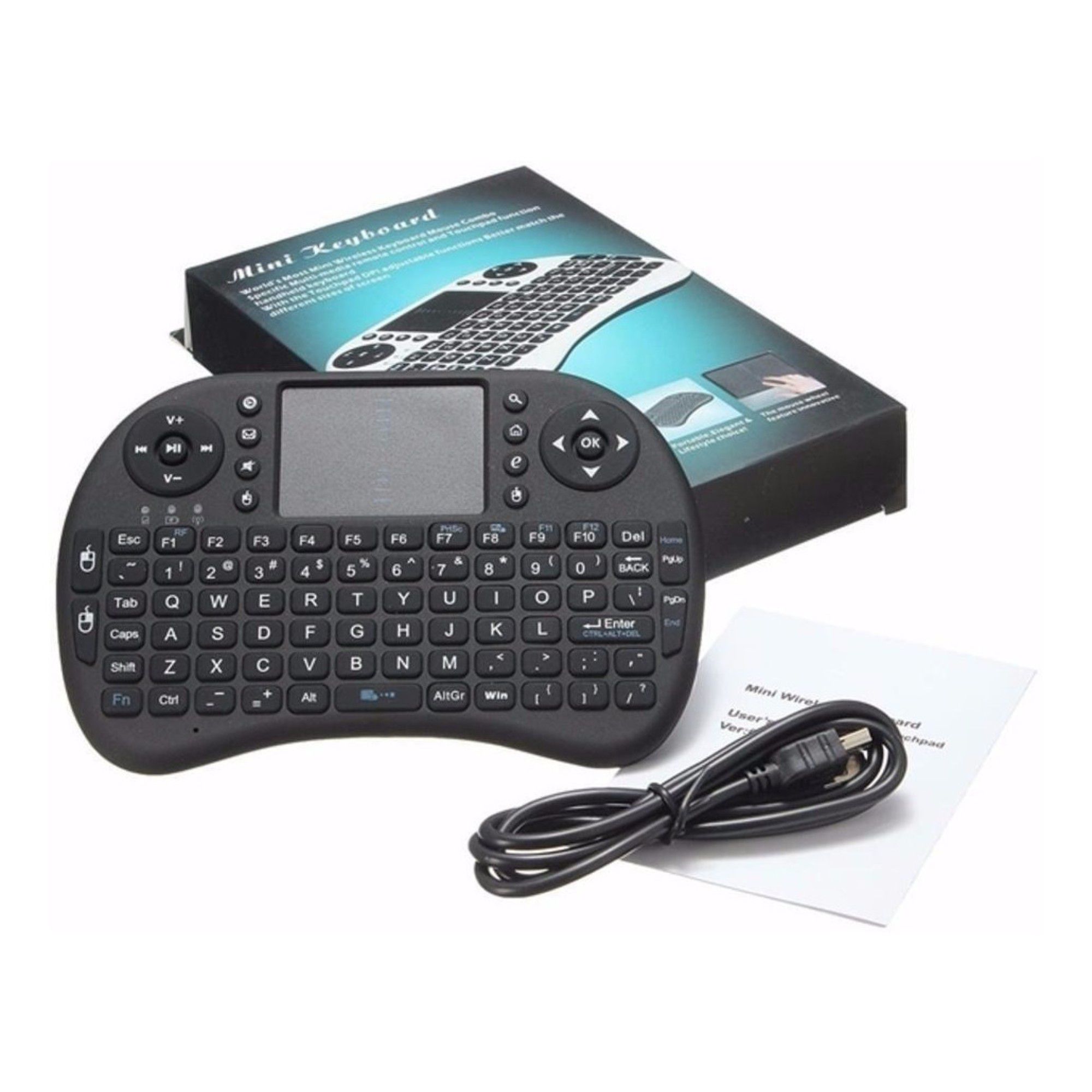 Mini Teclado Keyboard Iluminado Recarregável Wireless P/ Tv Box Smart TV Notebook
