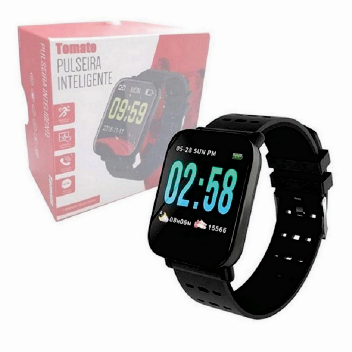 Relógio Smartwatch Inteligente Bluetooth Original MTR23 Tomate