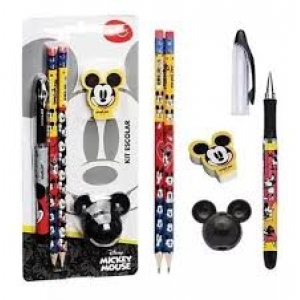 Kit Escolar Mickey Mouse 5 Peças