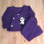 Conjunto de casaco e calça de moletom - Púrpura