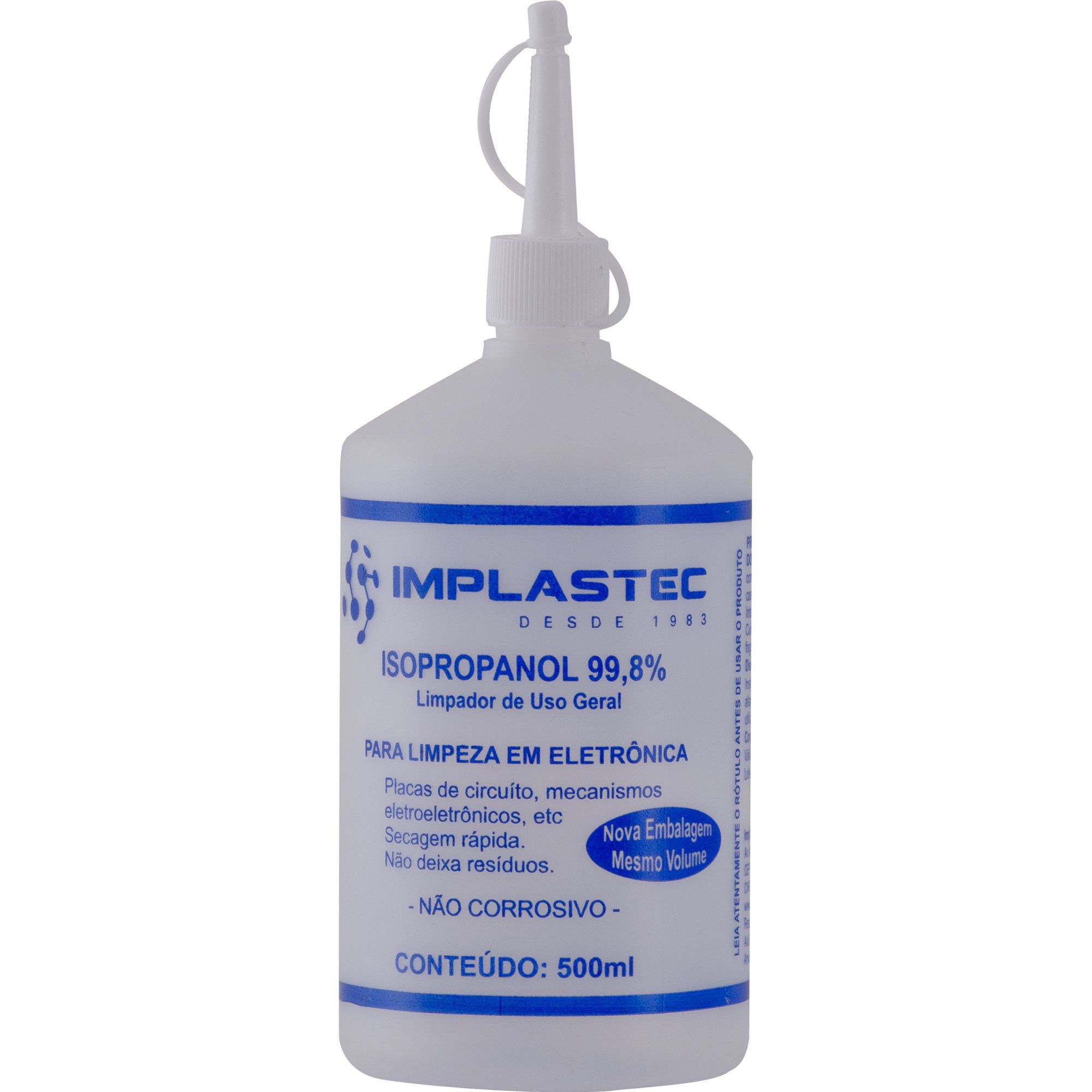 Kit 5 Álcool Isopropílico Isopropanol 99,8% Implastec 500ml