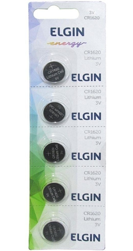 Bateria Lithium 3v Cr1620 Elgin (Blister C/5)