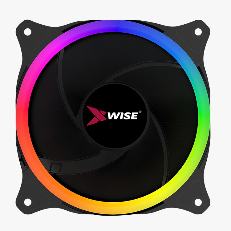 Cooler Pc Gamer 120mm 6500 7 Hélices Rainbow Xwise (3-4 Pinos)