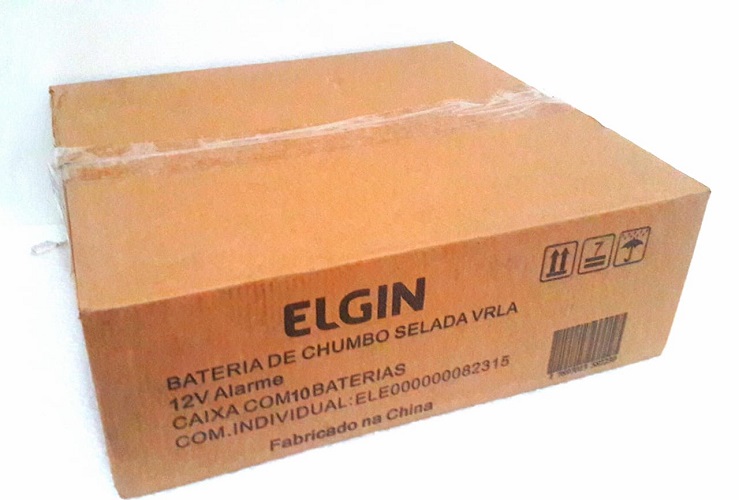 Kit 10 Bateria Selada 12v Elgin - Nobreak Alarme E Cerca Eletrica