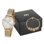 Relógio Mondaine Feminino Dourado 76733lpmvde3k4 Kit Semi-joias