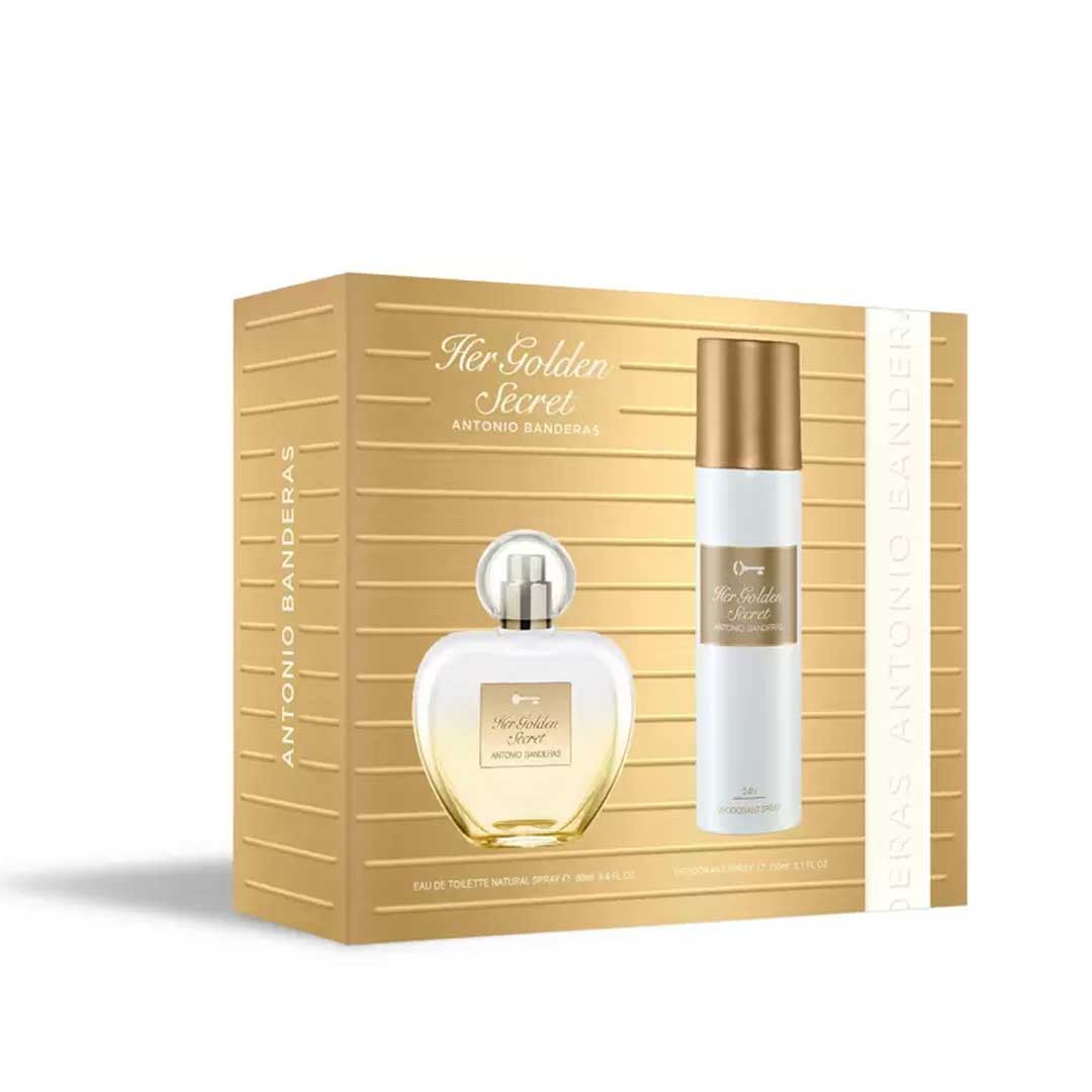 Antonio Banderas Kit Feminino Her Golden Secret - EDT 80ml + Deo Spray 150ml