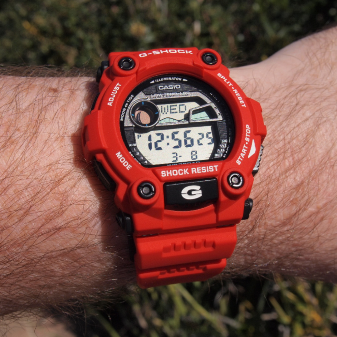 Relógio Casio G-Shock Digital Vermelho Tábua de Maré G-7900A-4DR