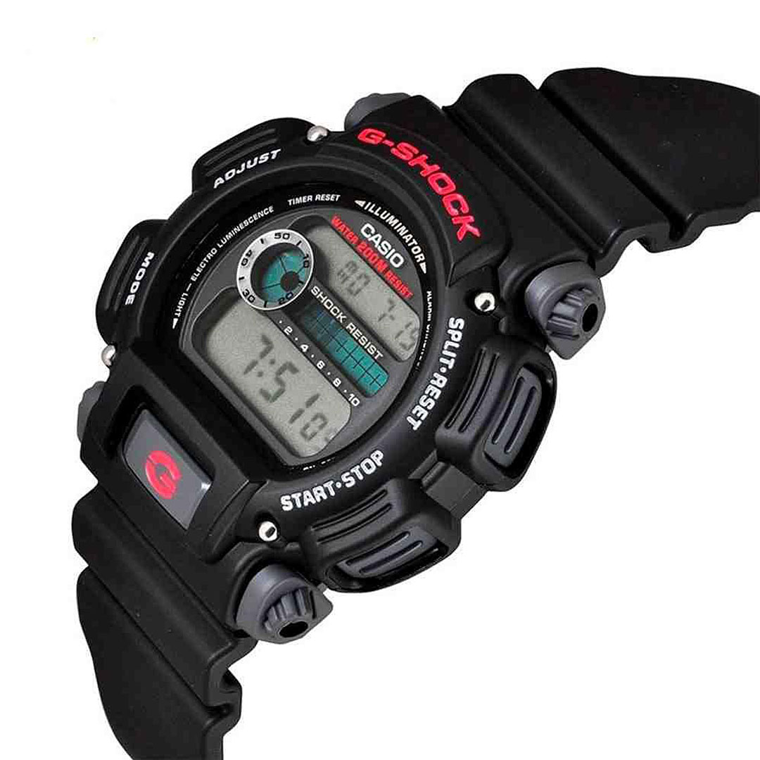 Relógio Masculino Casio G-shock Digital Dw-9052 1vdr Preto E Vermelho