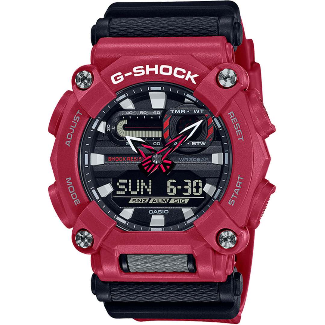 Relógio Masculino G-Shock Analógico Digital Ga-900-4adr Vermelho E Preto Esportivo