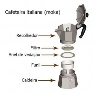 Cafeteira Italiana Alumínio Para 3 Cafezinhos 17086 - Mimo Style