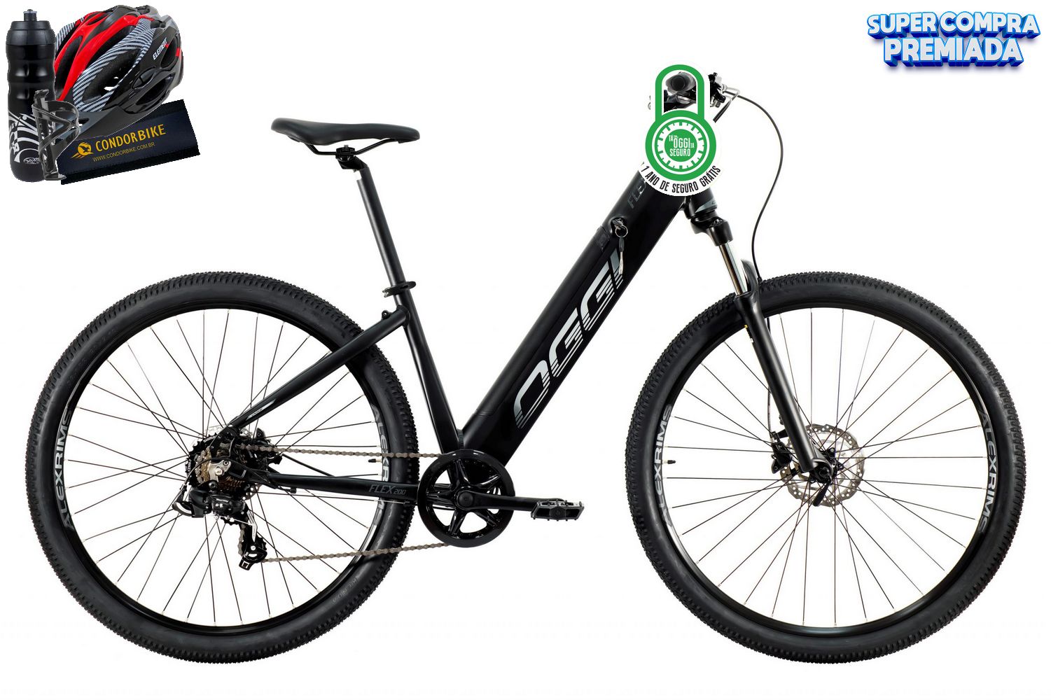 Bicicleta Oggi Eletrica 29 Flex 200 7v