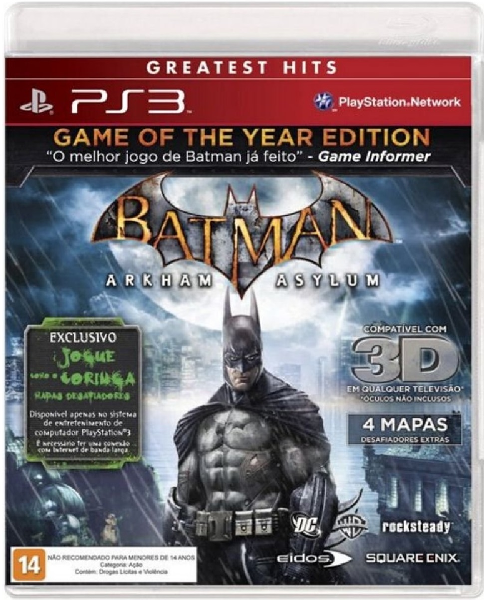 Batman Arkham Asylum GOTY Greatest Hits - Ps3 Usado