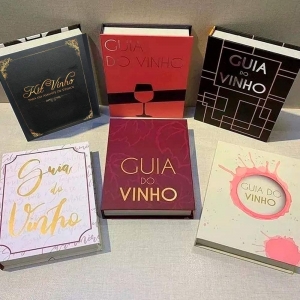Kit Para Vinho Livro Preto 5PÇS - Uny Gift