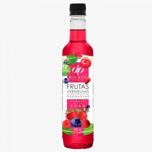Xarope de Frutas Vermelhas 500ml Zero Açucar Drinks e Soda Italiana - Dilute