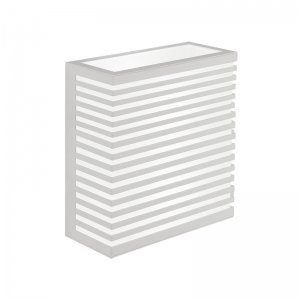 Arandela Externa Box Risco Alumínio Branco Fosco