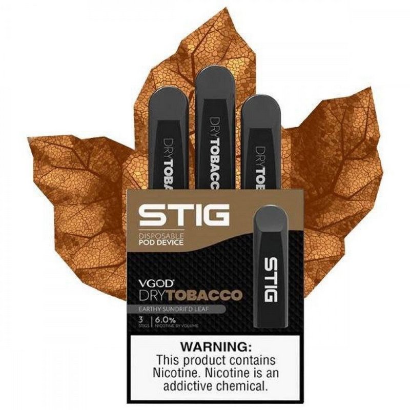 Pod Descartável Stig Dry Tobacco - VGod - Foto 0