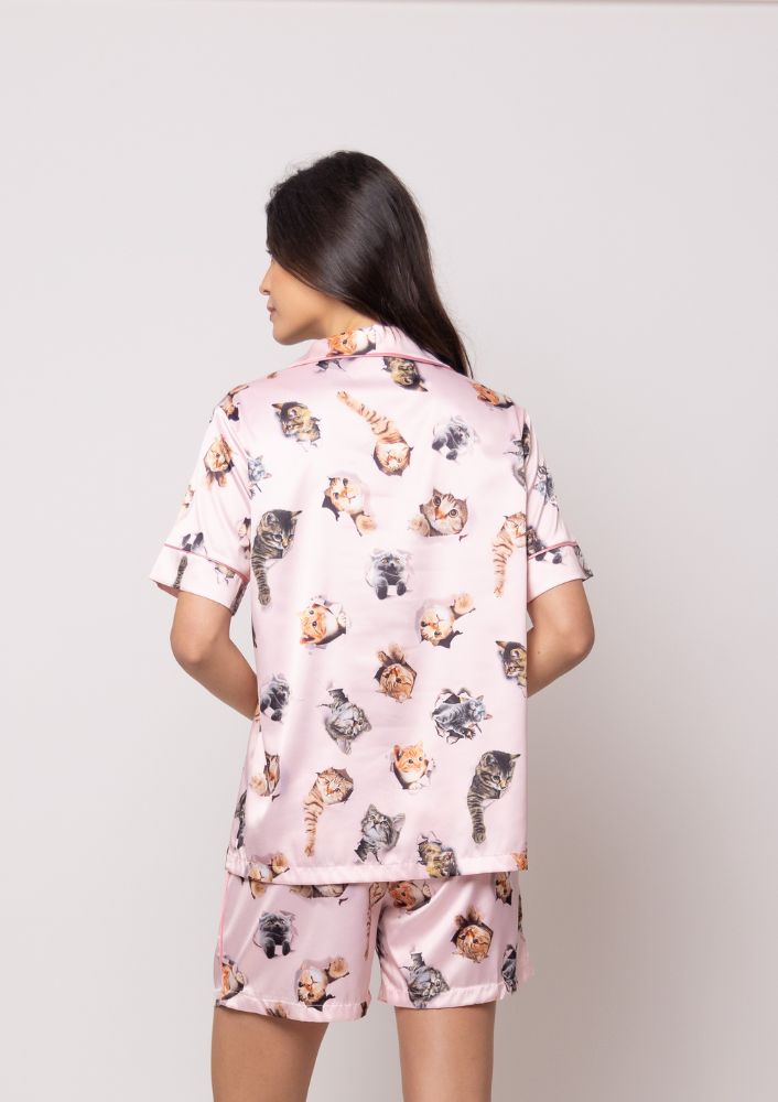 Pijama Curto Cats (33258)