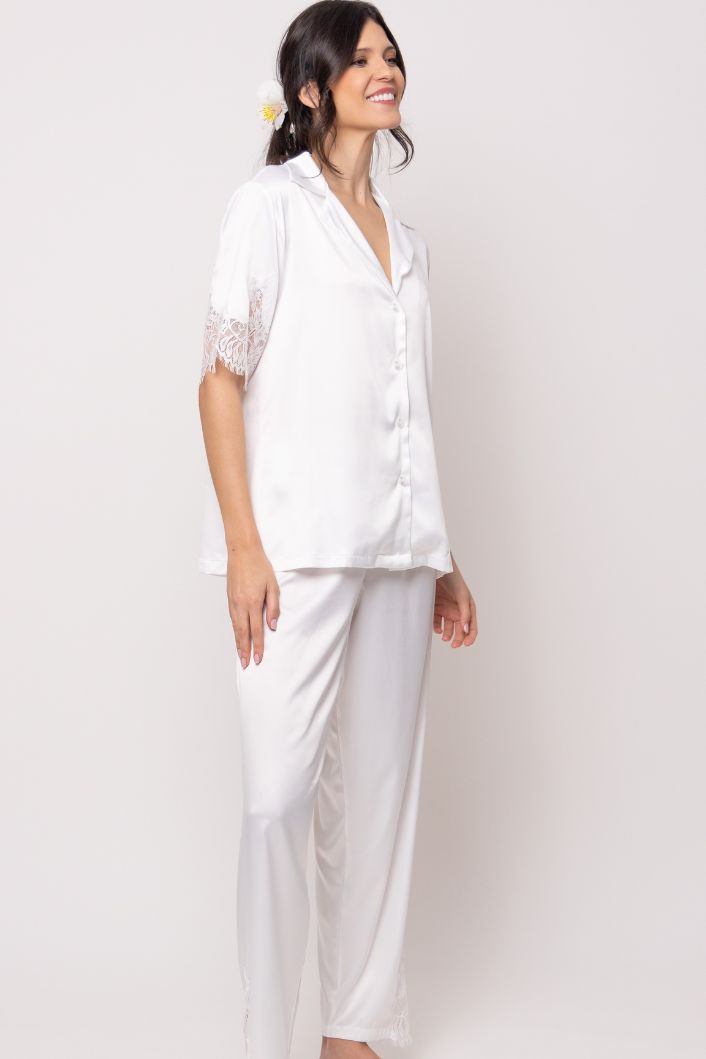 Pijama Longo Classic Off White (33215)