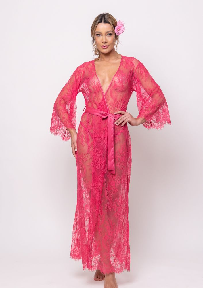 Robe Longo Lace Pink (33027)