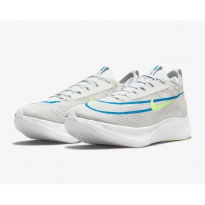 Tênis Nike Zoom Fly 4 - White Imperial Blue Lime Glow
