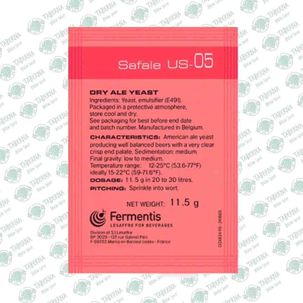 Fermento - Levedura SafAle US-05 - 11,5g
