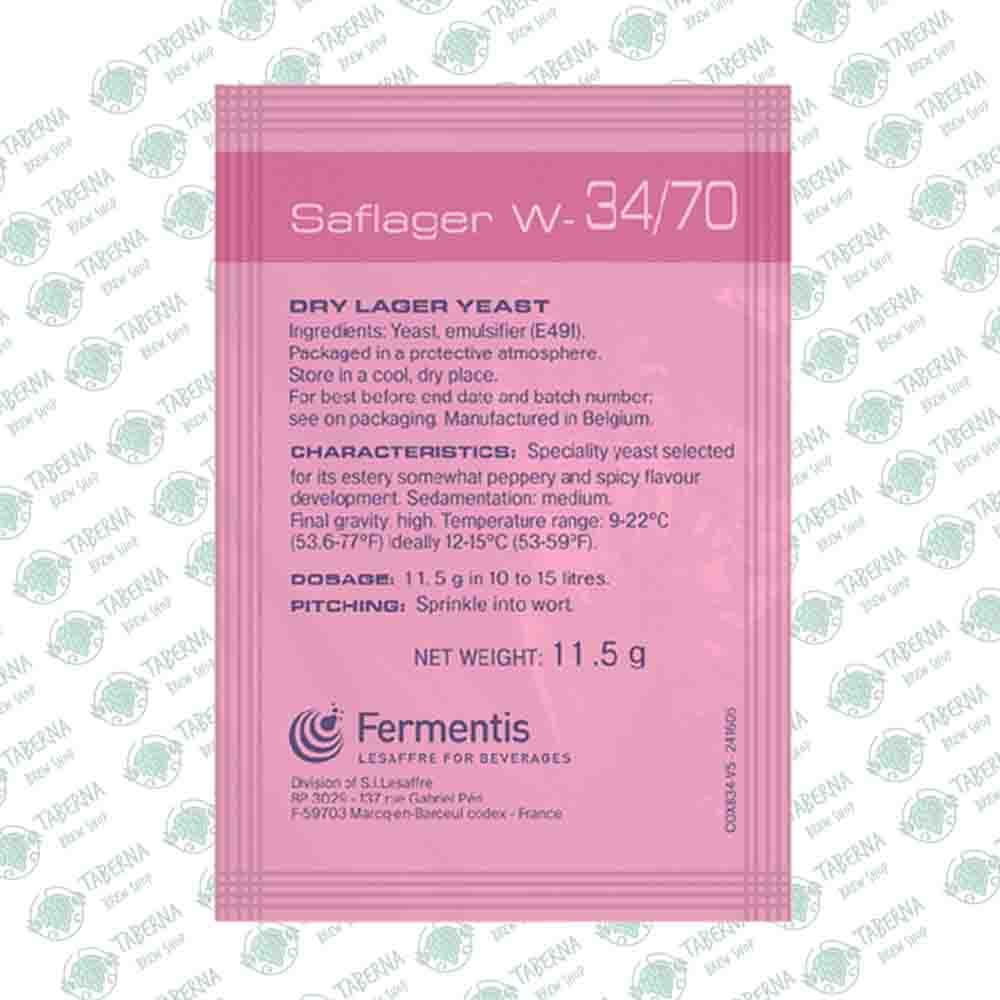 Fermento - Levedura SafLager W-34/70 - 11,5g