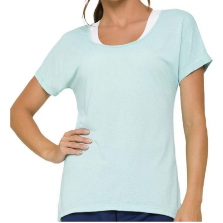 Camiseta Selene Dry Fit  Feminino - Azul Soft