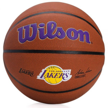 Bola de Basquete Wilson Nba Team Alliance Lakers 7 - Laranja e Roxo