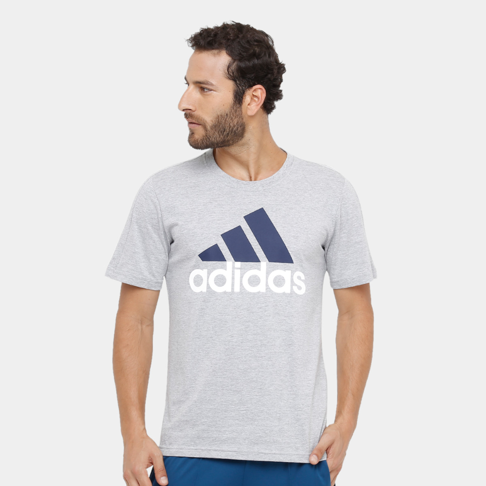 Camiseta Adidas Mc Ess Linear Cinza