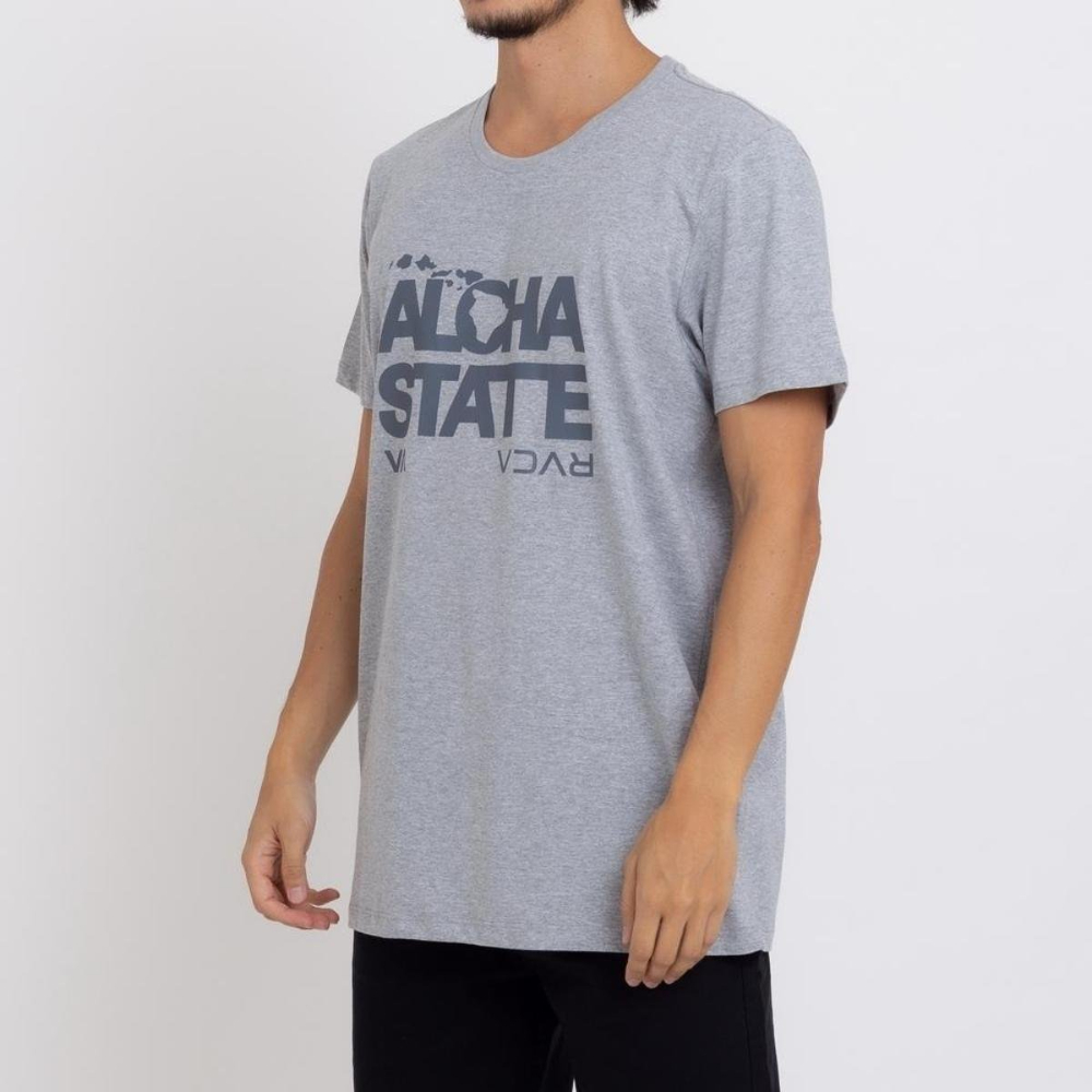 Camiseta Rvca Bold Hawaii - Cinza Mescla