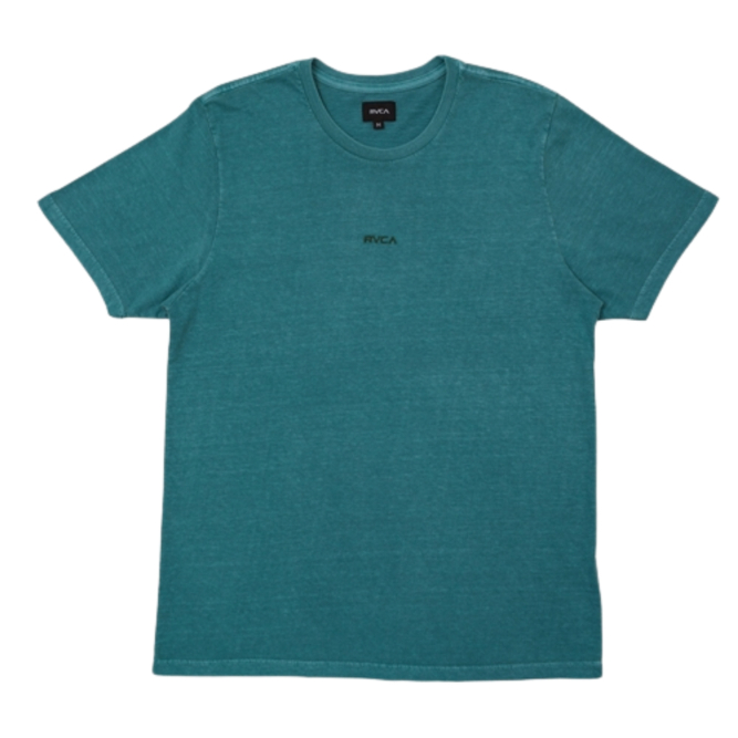 Camiseta Rvca Small Pigment Dye Masculino - Petroleo