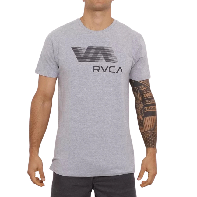 Camiseta Rvca Va Blur Masculino - Cinza Mescla