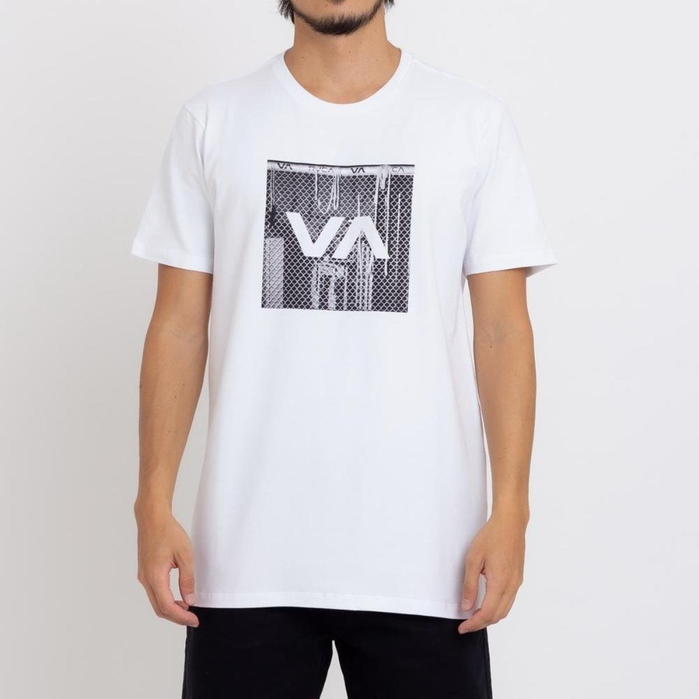 Camiseta Rvca VA Box Fill - Branca
