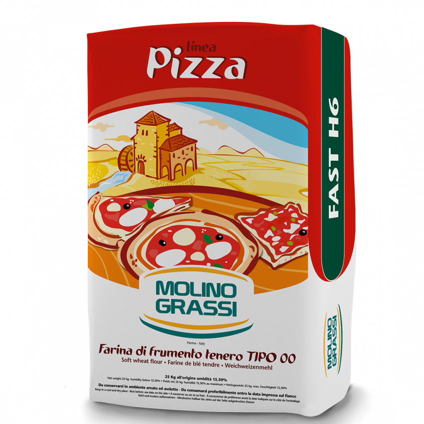 Farinha 00 Pizza Fast H6 25 Kg - Molino Grassi