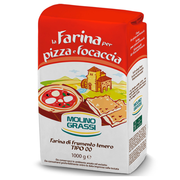Farinha Pizza e Foccacia 1 Kg - Molino Grassi