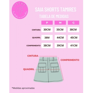 Shorts/saia Tamires com recortes