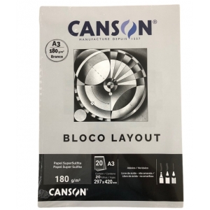 Bloco Lay Out branco 180g- Canson