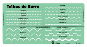 GABARITO TRIDENT TELHAS DE BARRO ESC.: 1:10/1:20/1:150- Mod.: A-30