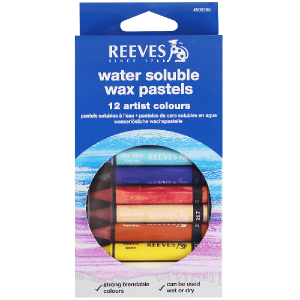 Pastel Aquarelável Reeves (Water soluble wax pastels) 12 cores- Ref.: 4890585-ULTIMA PEÇA!!
