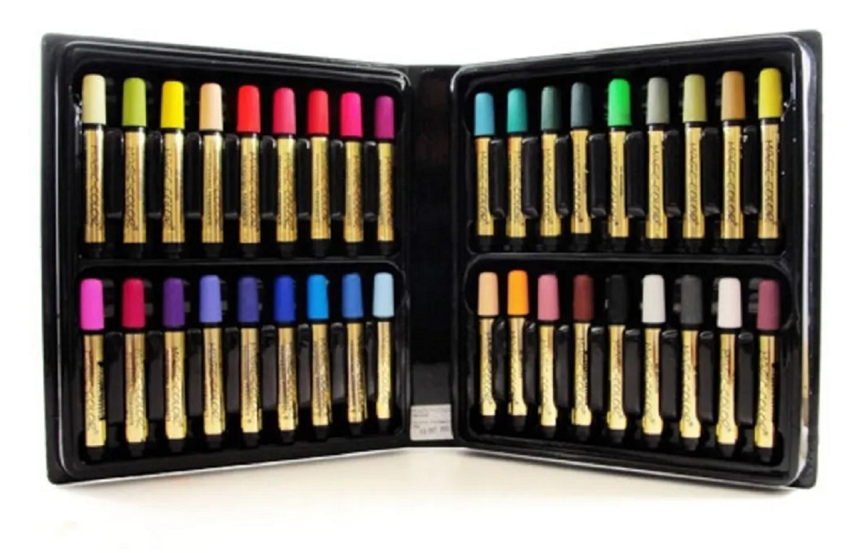 Estojo De Marcadores Magic Color Profissional Permanente com  36 Cores- Série Ouro