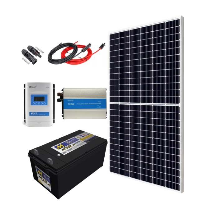 Kit Gerador Solar Off-Grid 1800Wp - Para Freezer, Ventilador, Lâmpadas e Tomadas