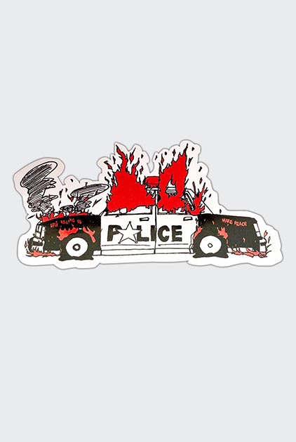 Adesivo Make Peace Police Car