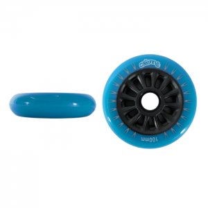 Roda Creme Azul/Preta 100mm 82A (2 Unidades)