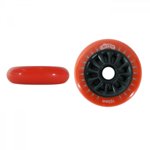 Roda Creme Vermelha/Preta 100mm 82A (2 Unidades)