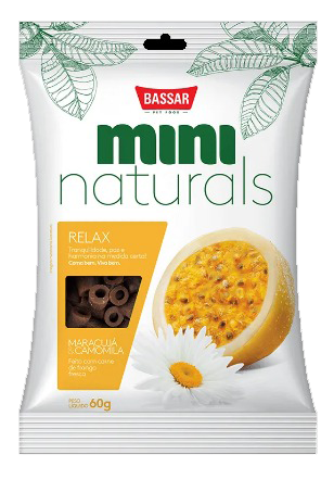 Snack Bassar Mini Naturals para Cães Sabor Maracujá 60g