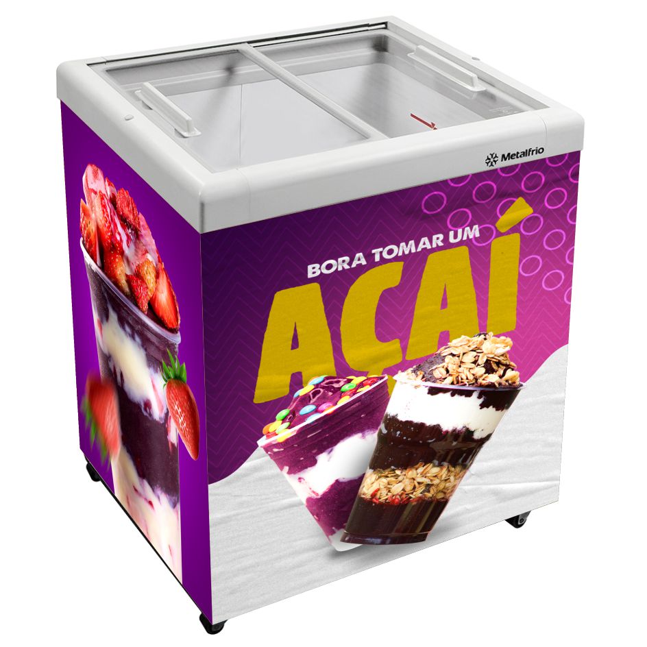 kit adesivos freezer sorveteria açai ref261 P e PP