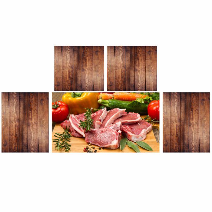 kit adesivos personalizados freezer horizontal carne açougue supermercado Ref502