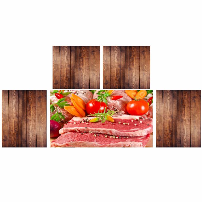 kit adesivos personalizados freezer horizontal carne açougue supermercado Ref503